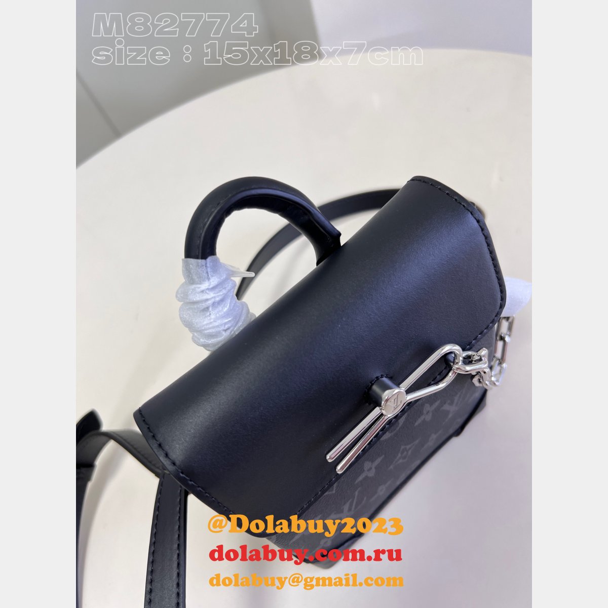 Nano Steamer Monogram Eclipse M82774 Knock Off Louis Vuitton Bag