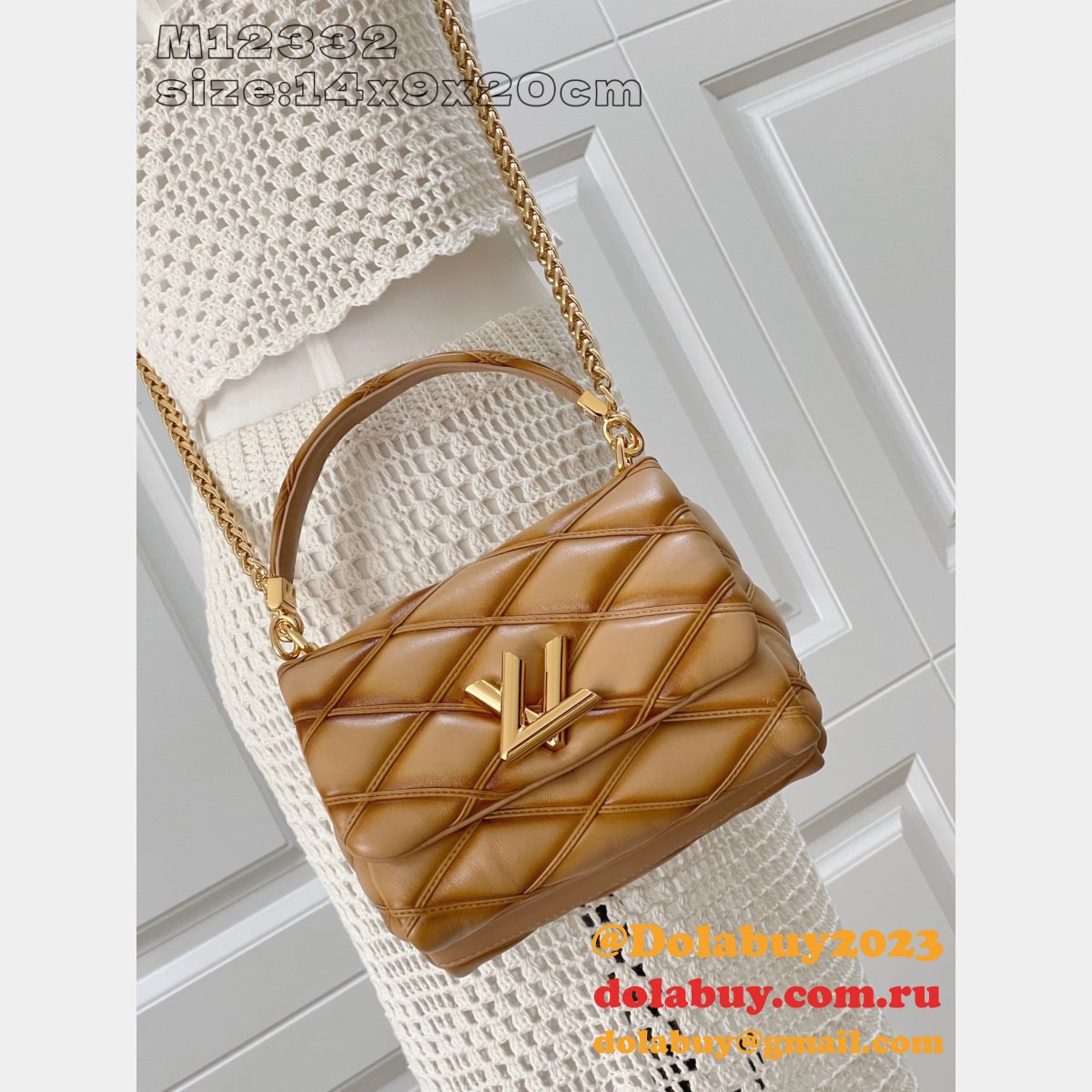 Best AAA+ M12004 Louis Vuitton GO-14 PM 1:1 Mirror Bag