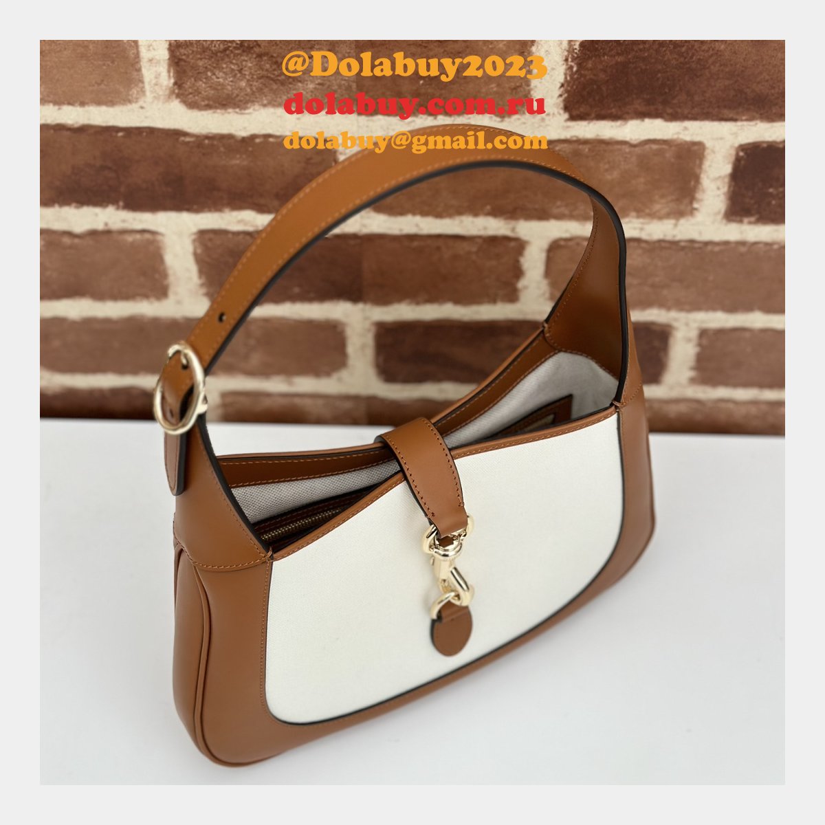 Replcia 782849 Fashion Gucci Jackie Half Moon Shoulder Copy Bag
