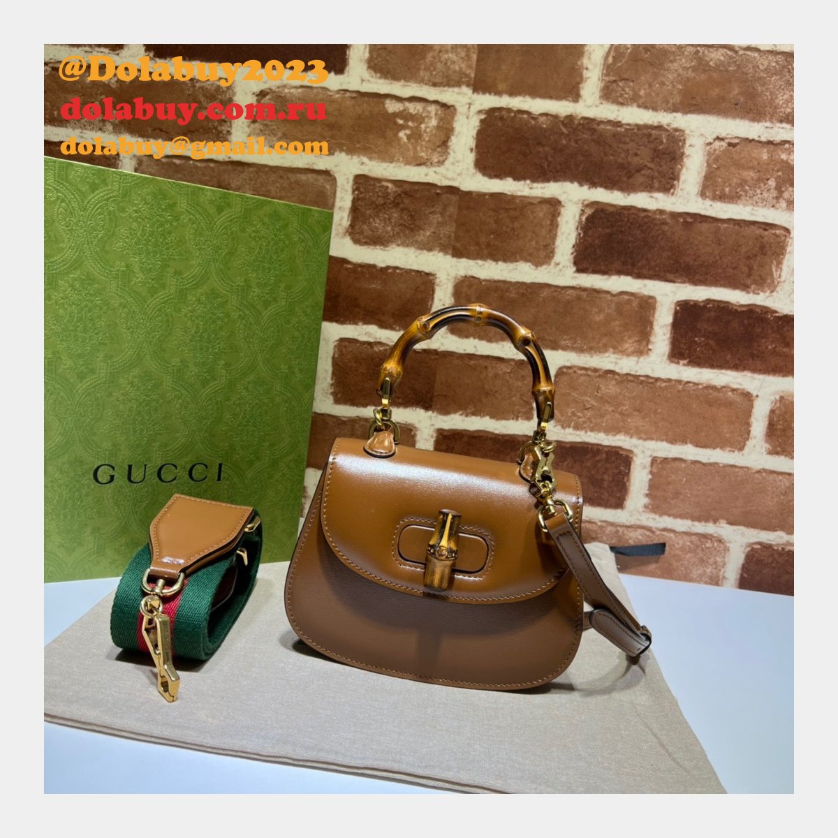1:1 Replica Gucci Fashion 686864 Mini top handle bag with Bamboo