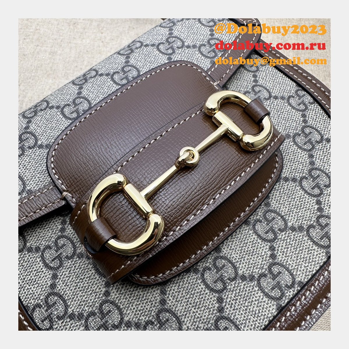 Buy AAAA Gucci 760191 Horsebit Rounded Fake Designer Bags