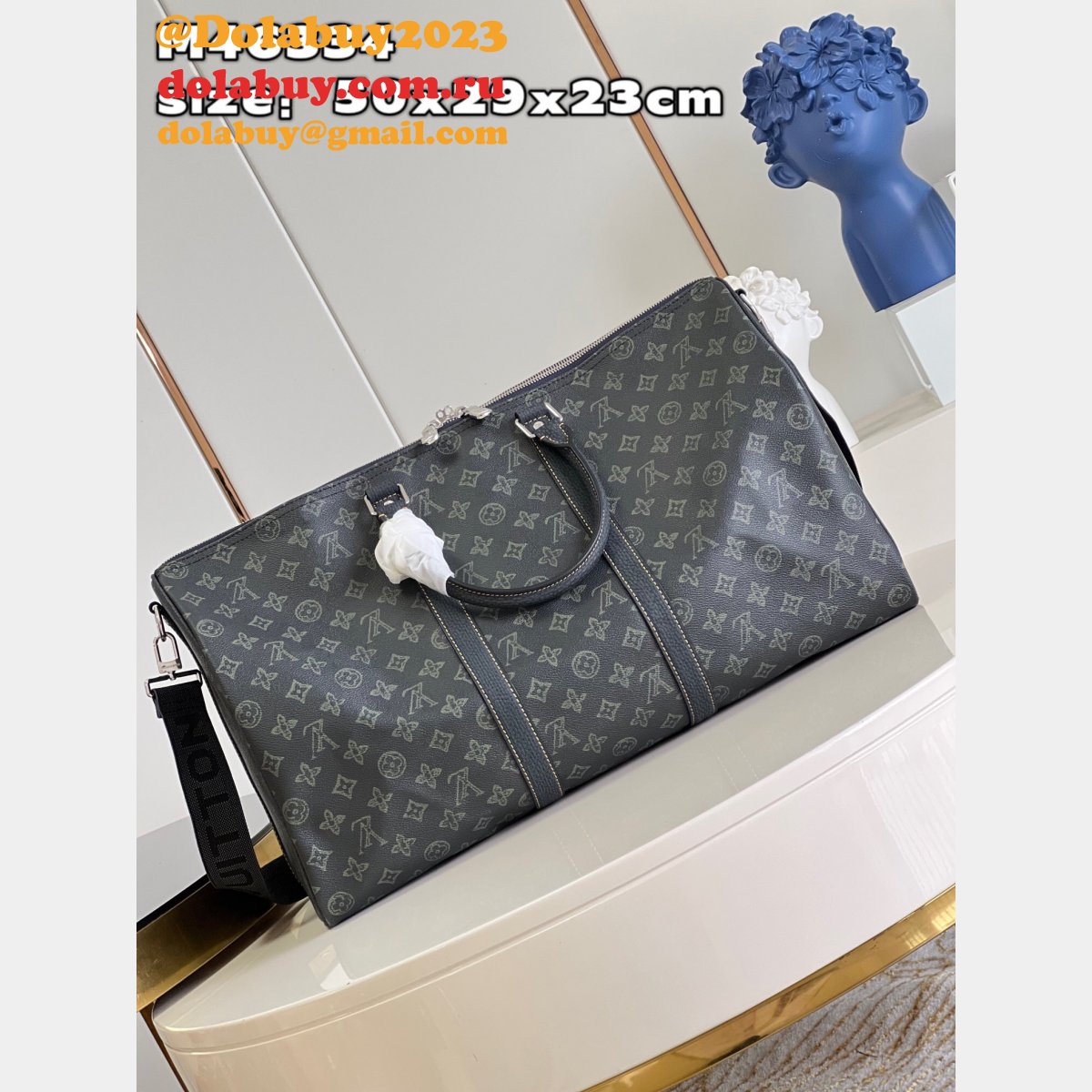 Louis Vuitton Designer Keepall Bandoulière 50 Monogram M46334 Bag