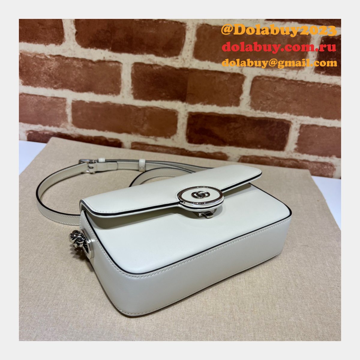 petite gg G*u*i 1:1 mirror shoulder 739722 crossbody fake bag