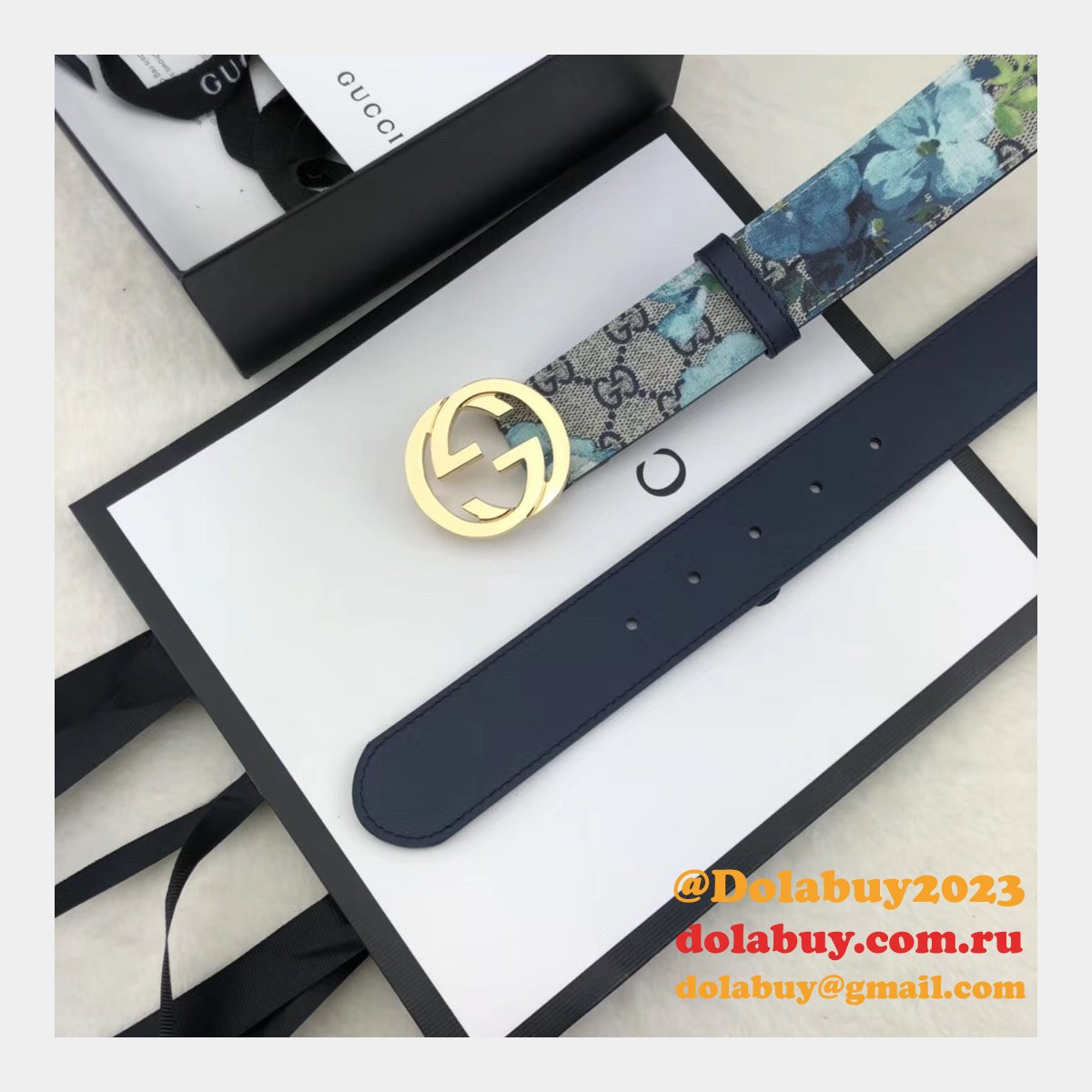 G*u*i belt with double g buckle 38mm-1 top quality