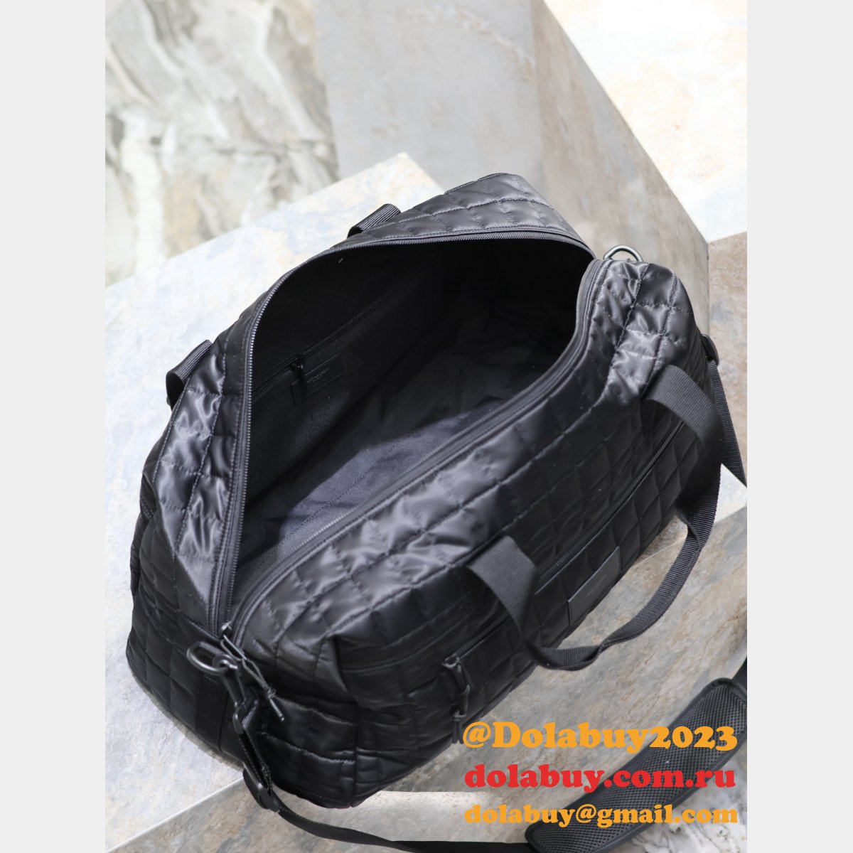 Luxury Fake Designer YSL 581374-1 Travel Tote Black Bag