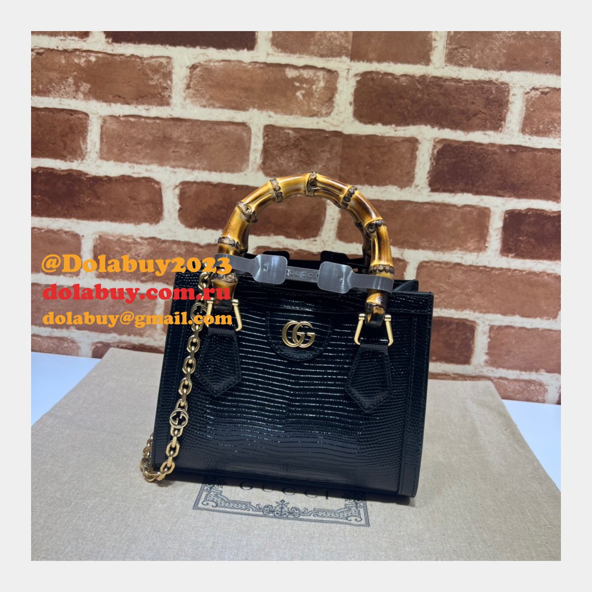 AAA Quality Replica Gucci Diana lizard 675800 bag