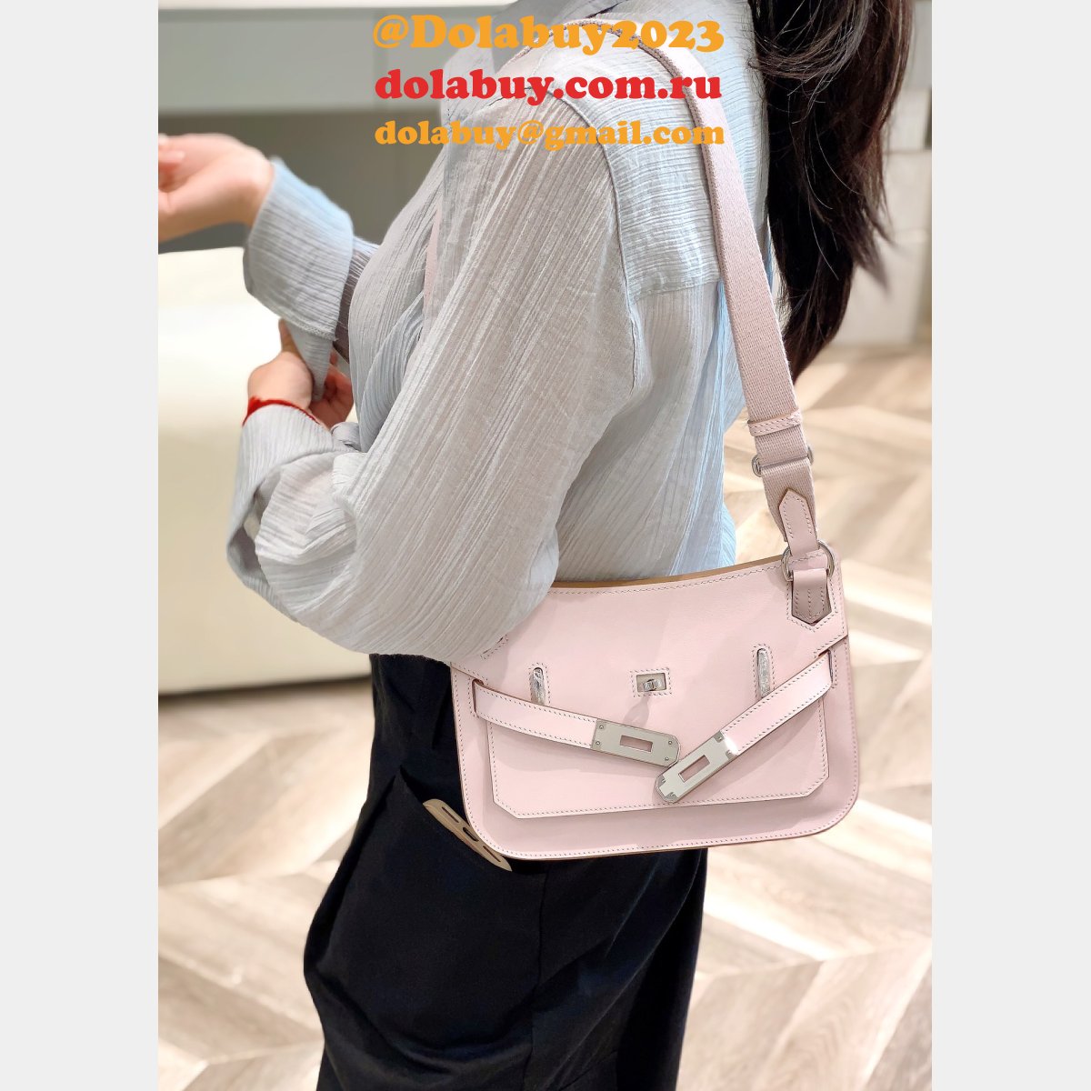 Luxury hermes jypsiere mini calf leather bag