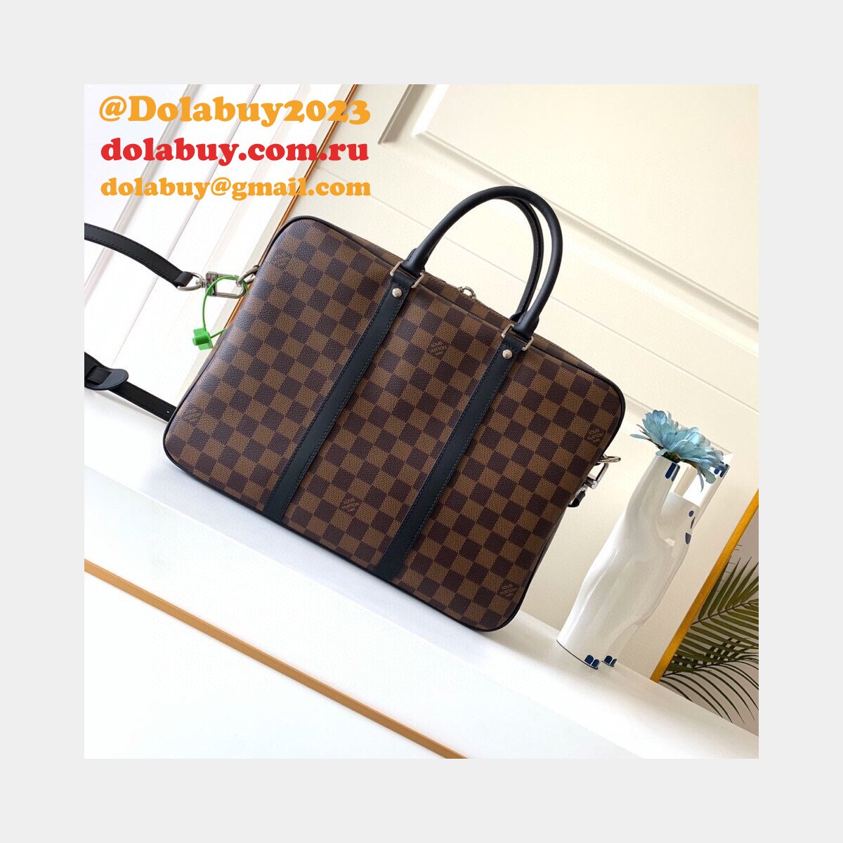 Louis Vuitton Porte-Documents Voyage PM Damier Ebene N41466