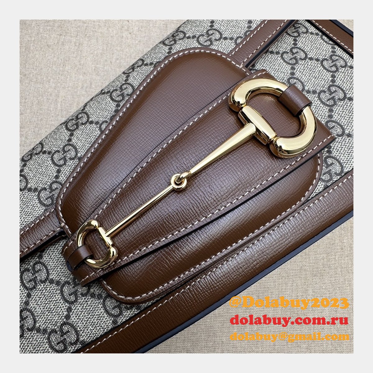 Top Quality 764155 Horsebit Shoulder 1955 Gucci Inspired Bag