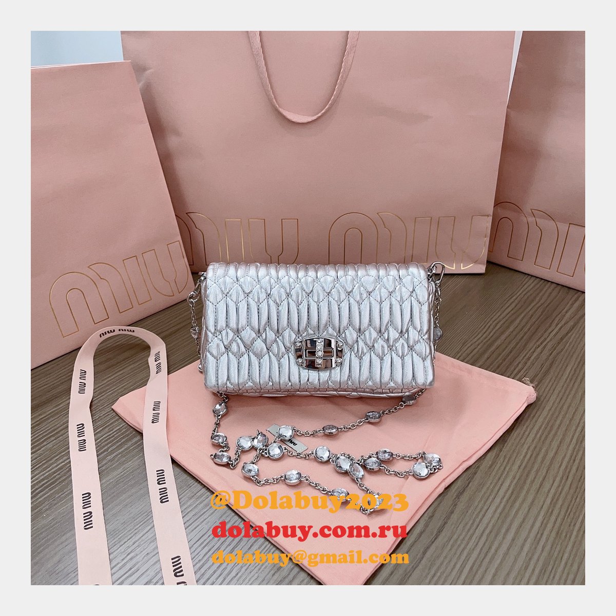 Luxury Designer Replica Miu Miu 5BP079 Cloquet 7 Star Bag