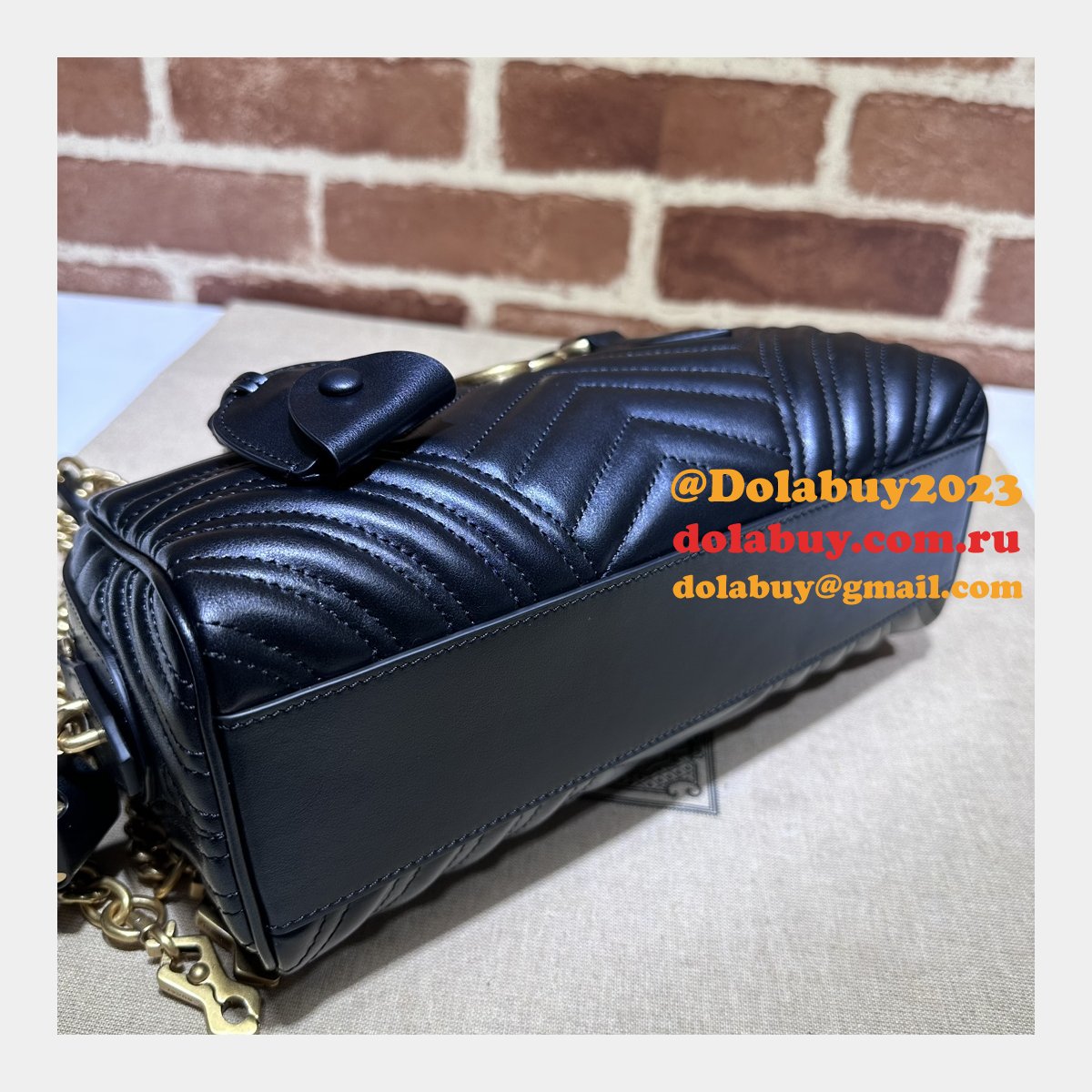 G*u*i top quality gg marmont top handles replica 746319 bag