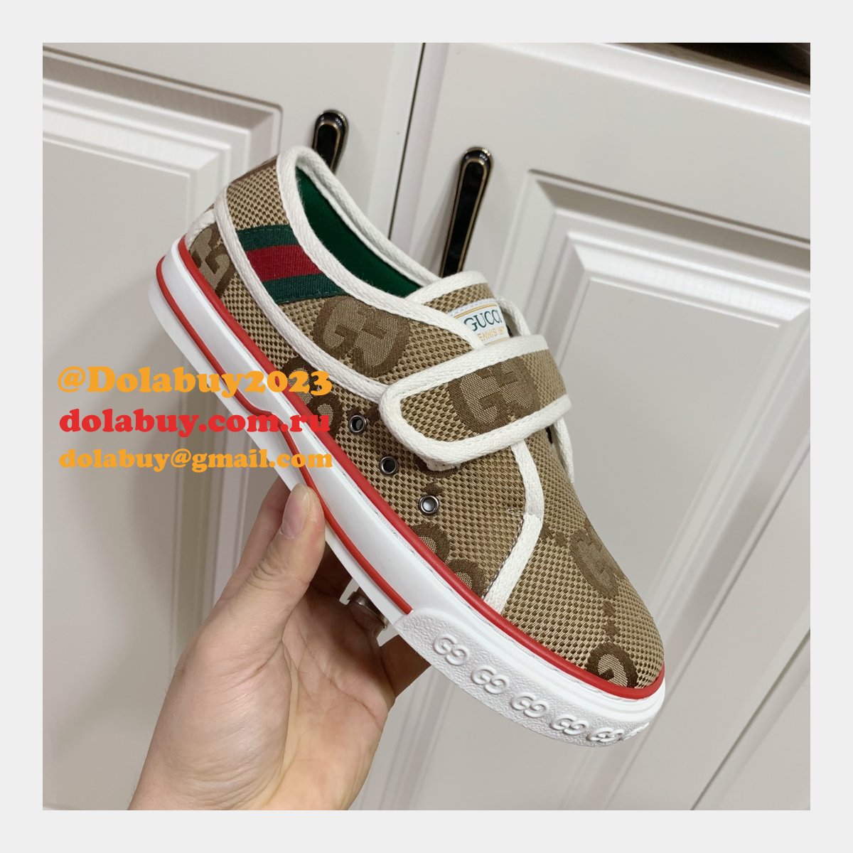 G*u*i high quality replica gu7 1977 canvas perfect shoes