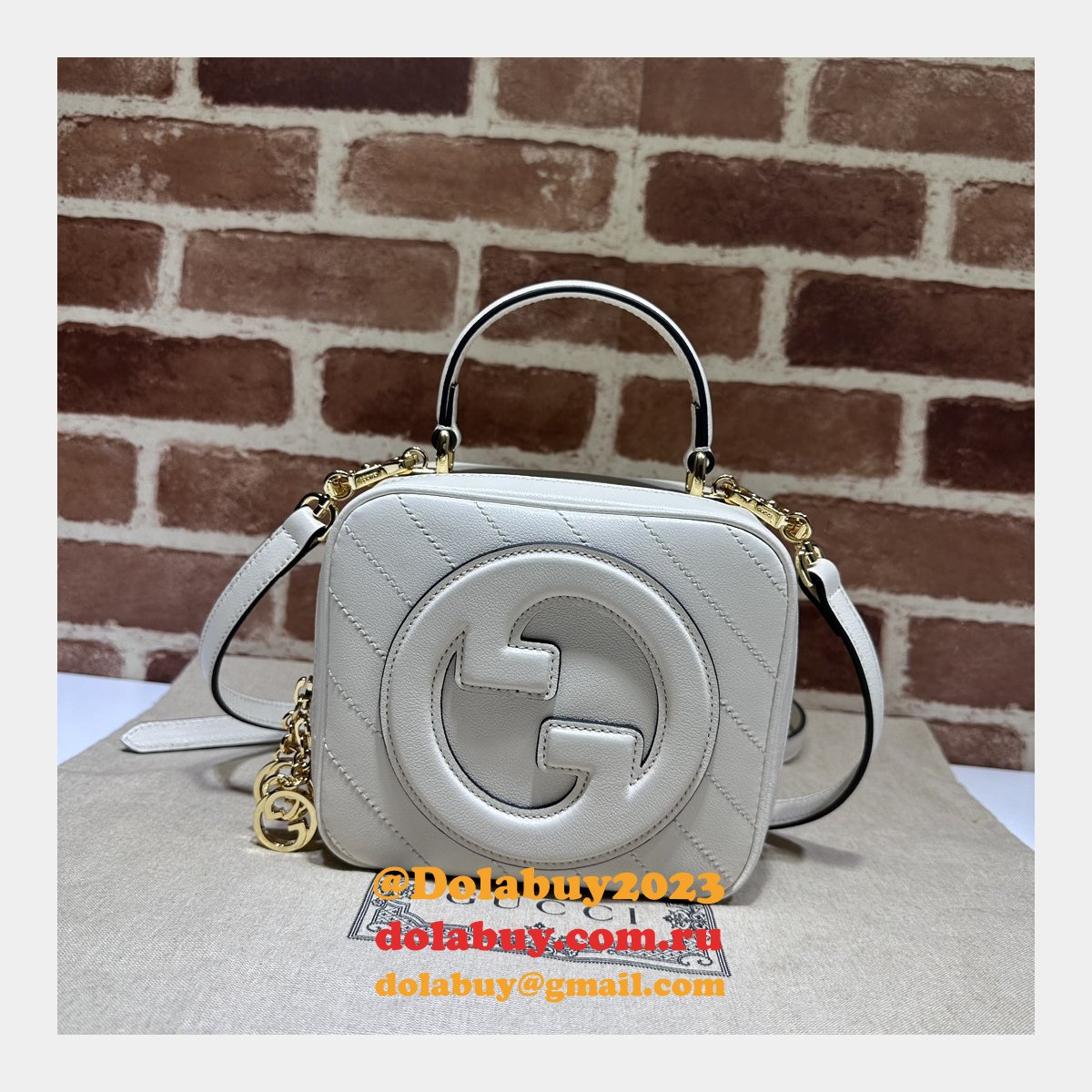 designer G*u*i replica crossbody 744434 blondie top bag