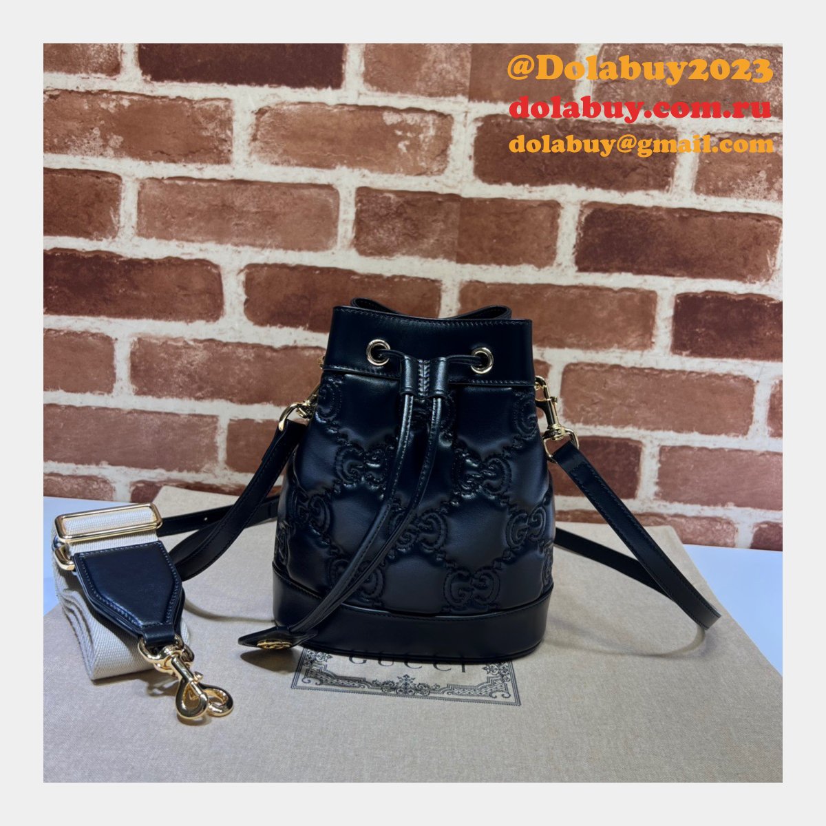 dolabuy G*u*i gg matelassé bucket replica bags 728231 store