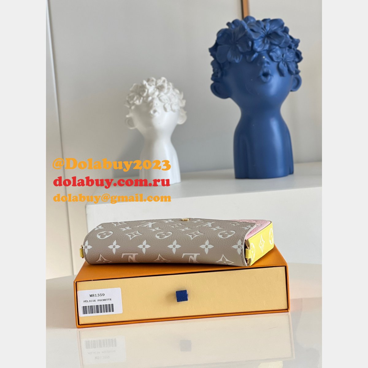 Shop Louis Vuitton Replica M81359 Félicie Pochette Monogram Empreinte Leather