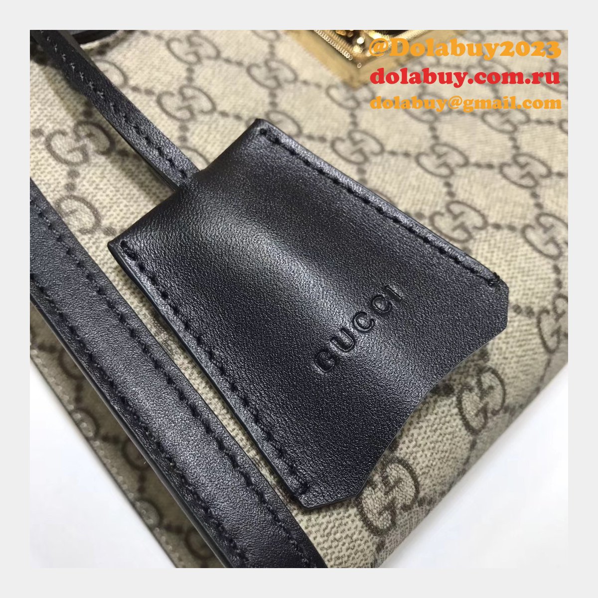 UK Gucci Replica GG Supreme Padlock Small Shoulder 498156 Bag