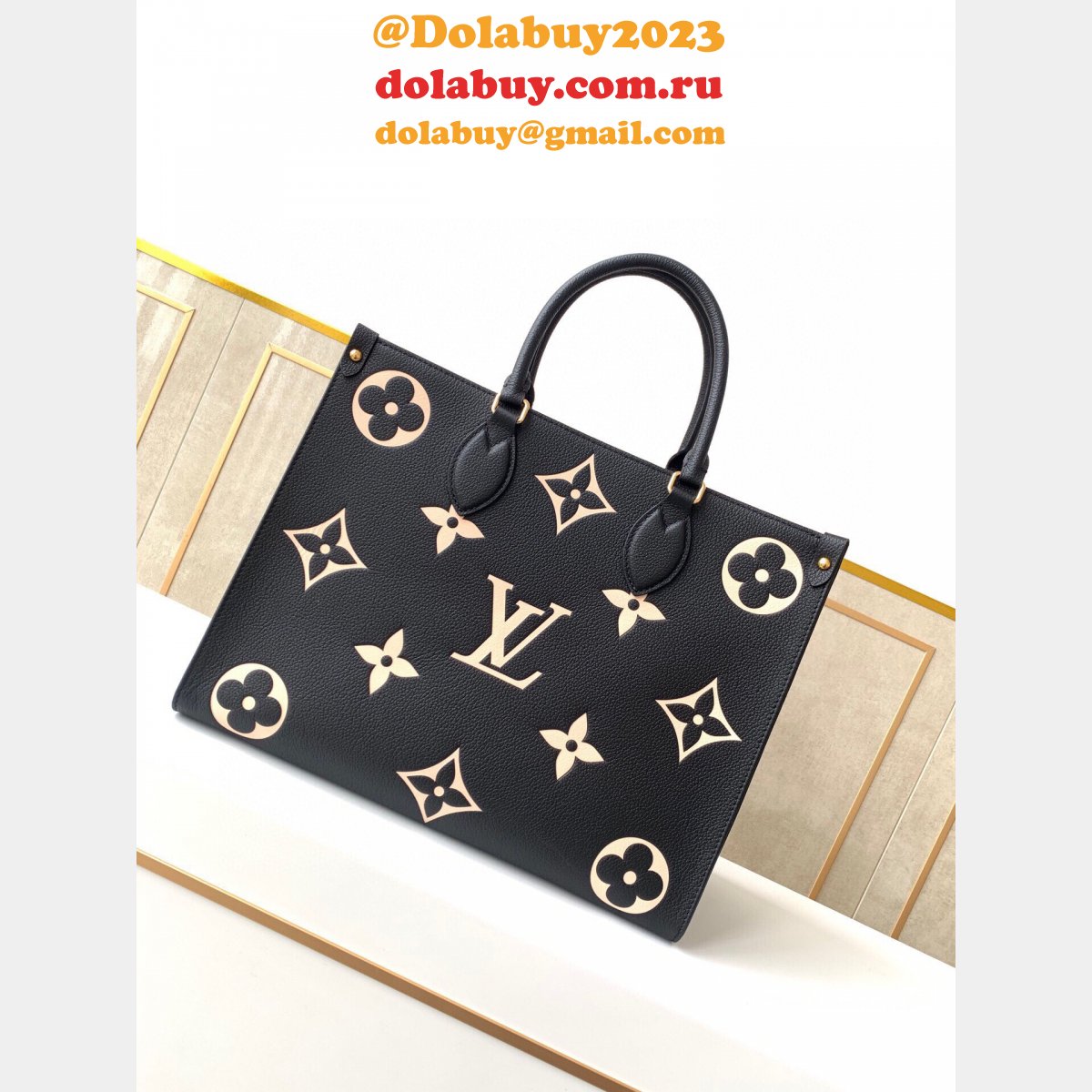 Louis Vuitton Replicas OnTheGo MM Monogram Empreinte Leather M45494