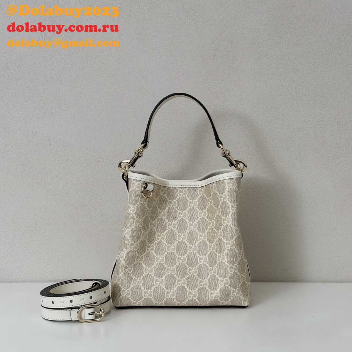 Gucci Shop The GG Emblem Mini Bucket 1:1 Mirror 815118 Bag