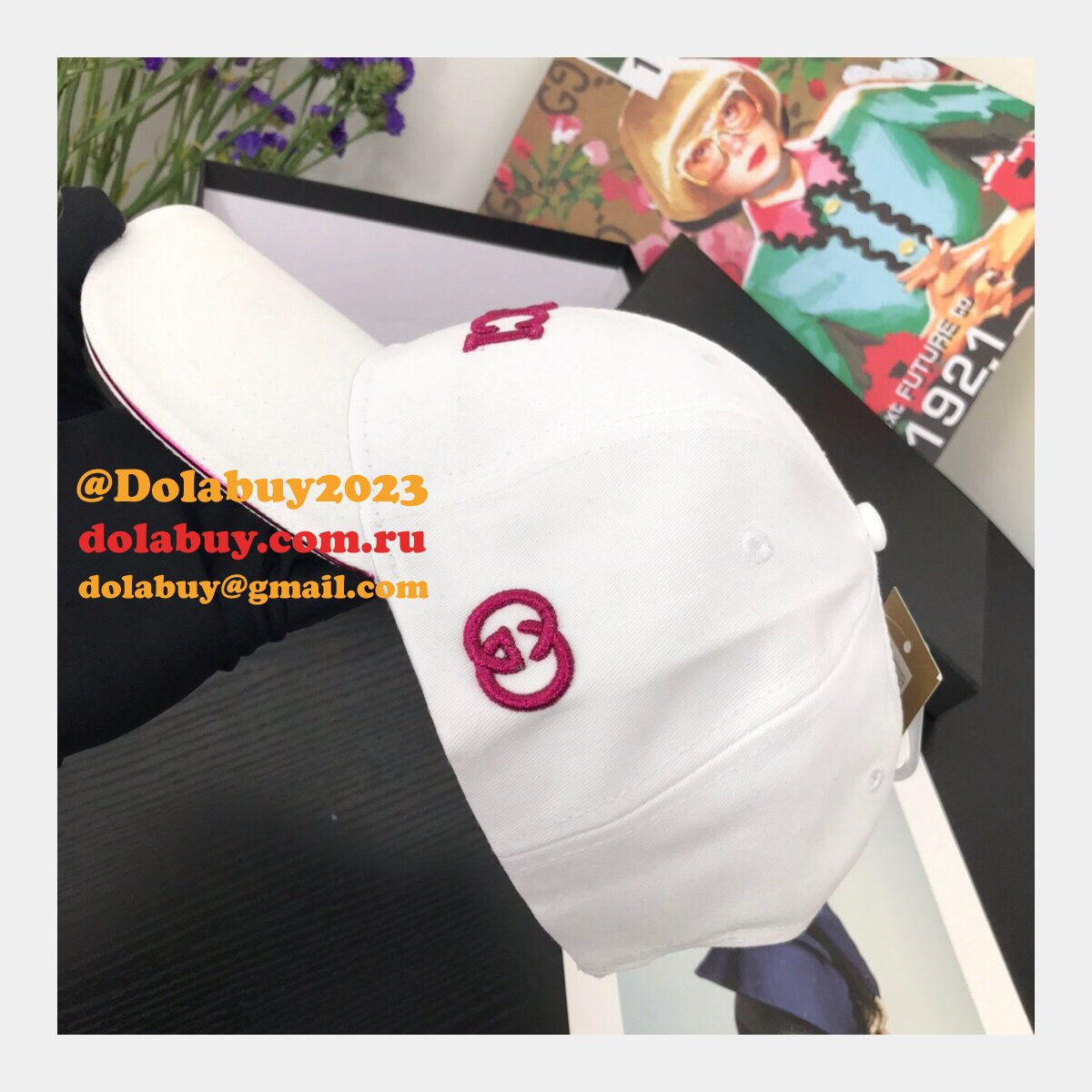 Best Gucci Court simple embroidery logo Baseball cap