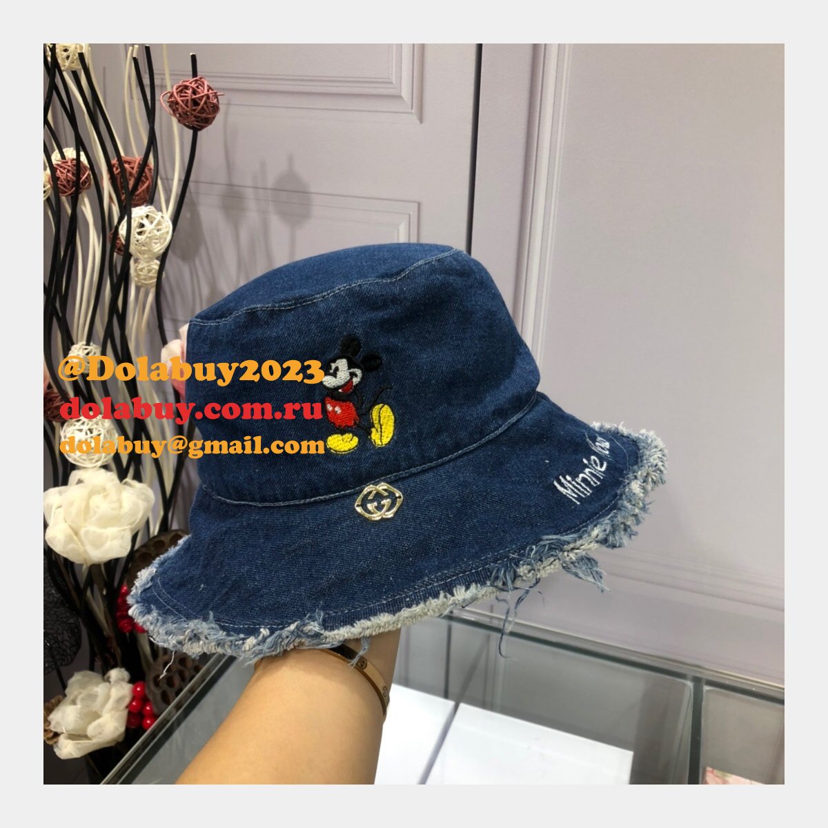 Designer Gucci Mickey fisherman High Quality hat