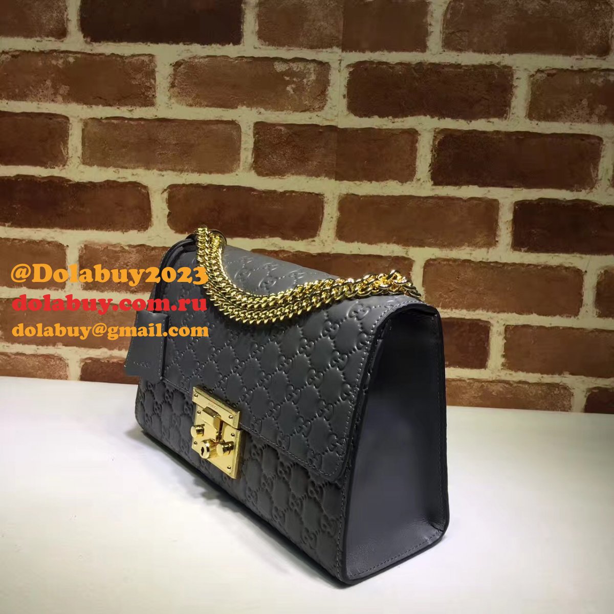 Replica 7 Star Gucci Padlock medium GG shoulder 409486 bag