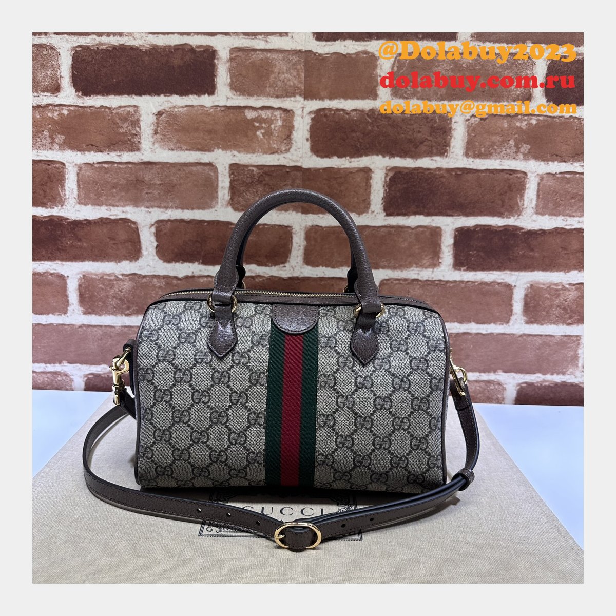 Perfect Ophidia GG Gucci Replicas Top Handle High 772061 Bag