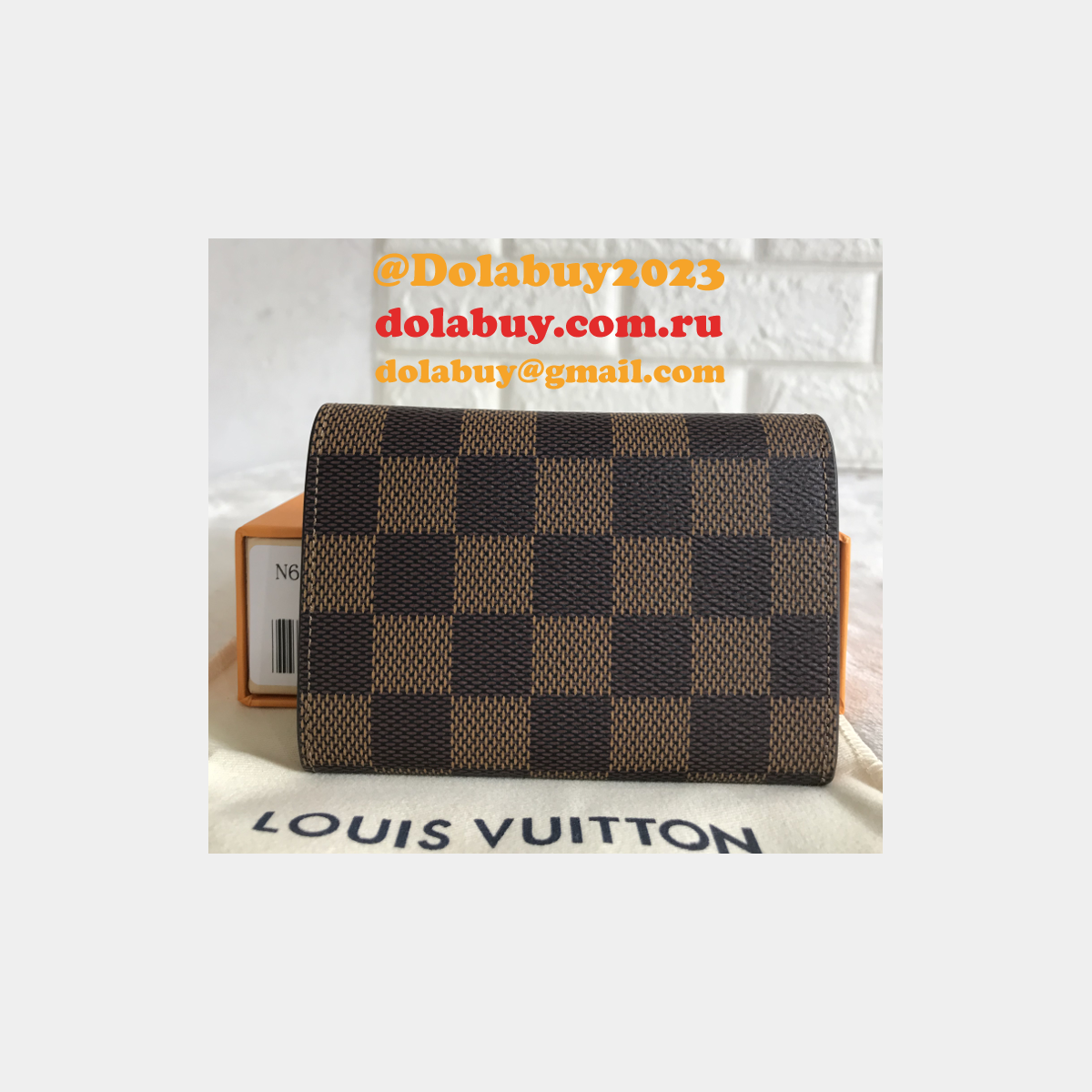 Replica LV N64423 Damier Canvas & Leather Rosalie Coin Purse