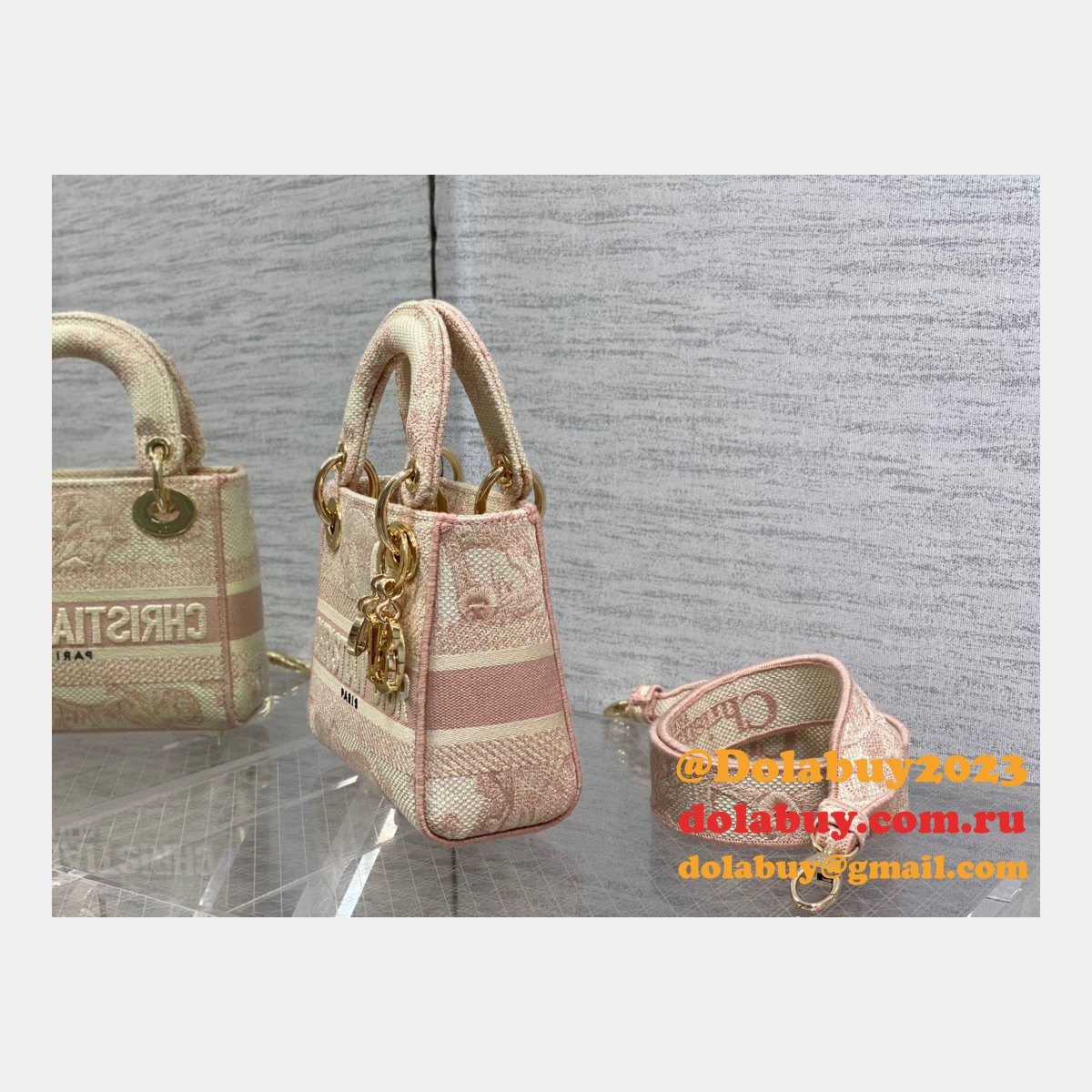 Christian Dior Copy Lady 1:1 17CM Mirror Designer Bag