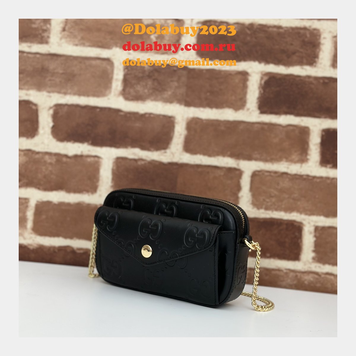 1:1 mirror G*u*i gg super mini shoulder duplicate 781554 bag