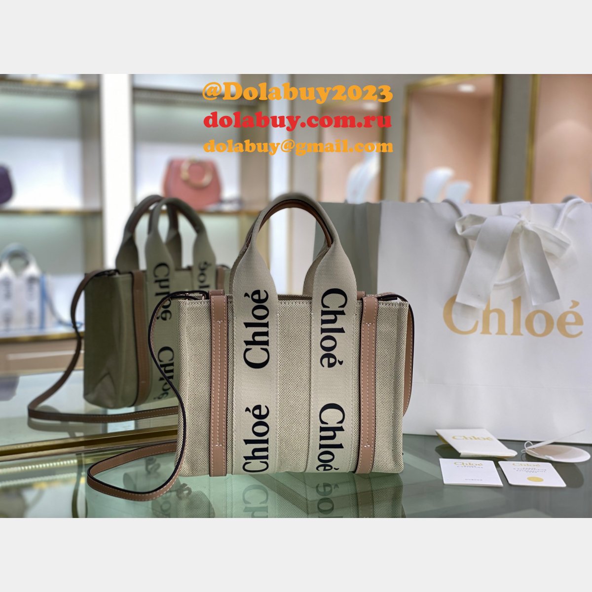 Best Quality Replica Chloe 1:1 Tote Woody dolabuy Bag 26CM