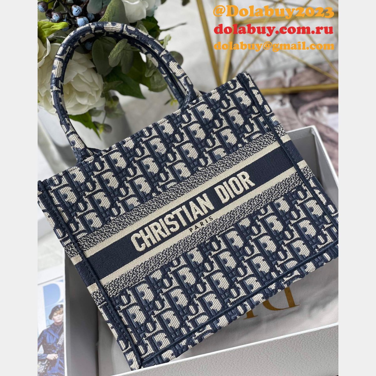 Dior Replica CD Book 26.5 Tote Christian Replica Dior Handbags