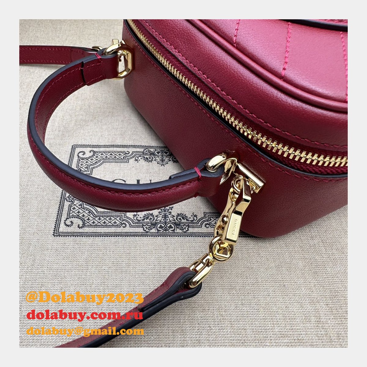 designer G*u*i replica crossbody 744434 blondie top bag