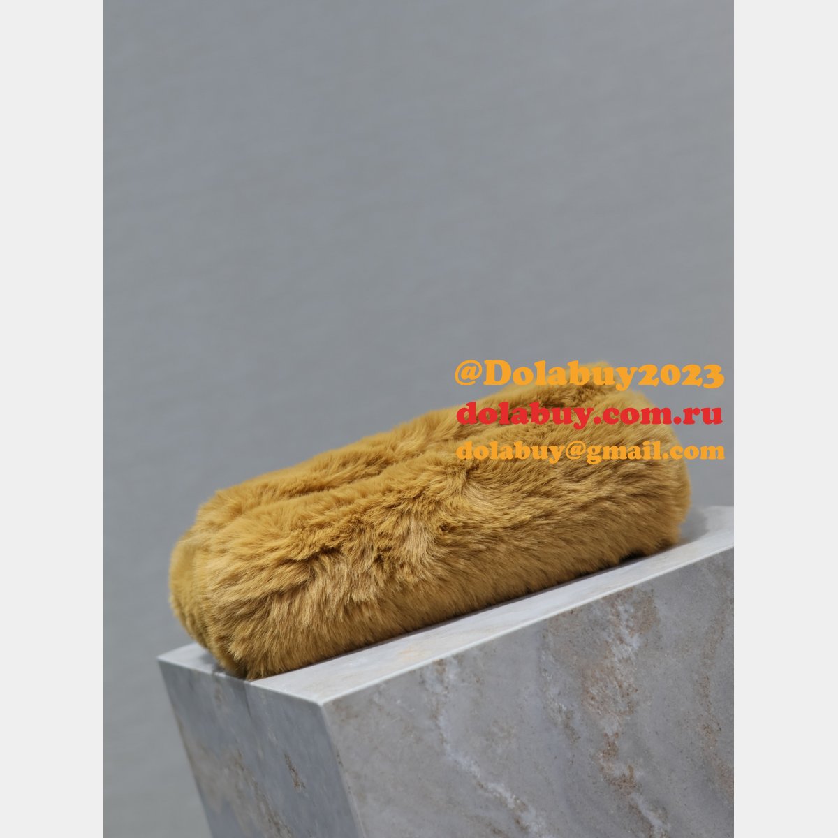 YSL KATE DOUBLE BREAD SUEDE & RABBIT FUR small 22CM BAG