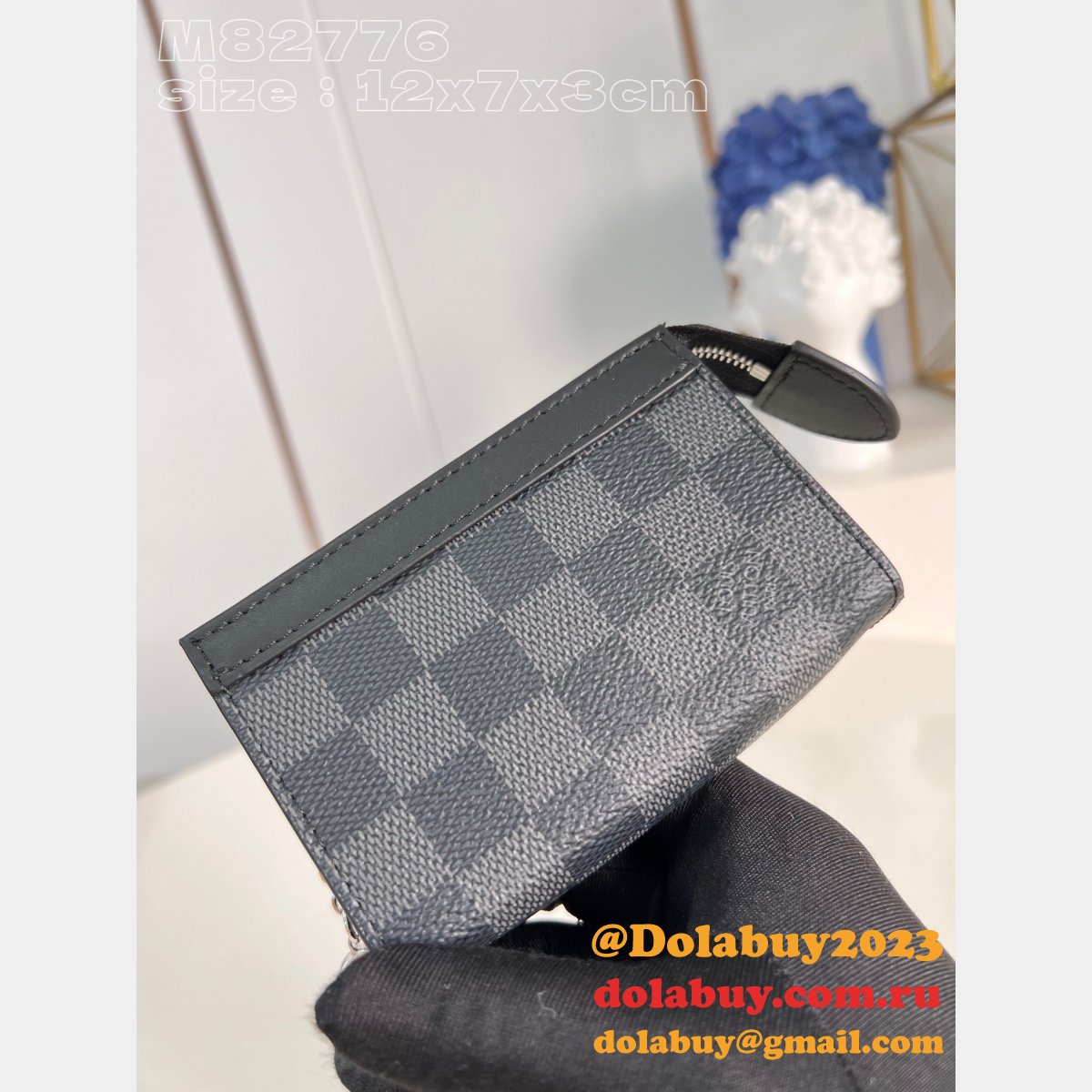 Key Pouch Voyage Monogram Eclipse M82776 Louis Vuitton Replica Bag