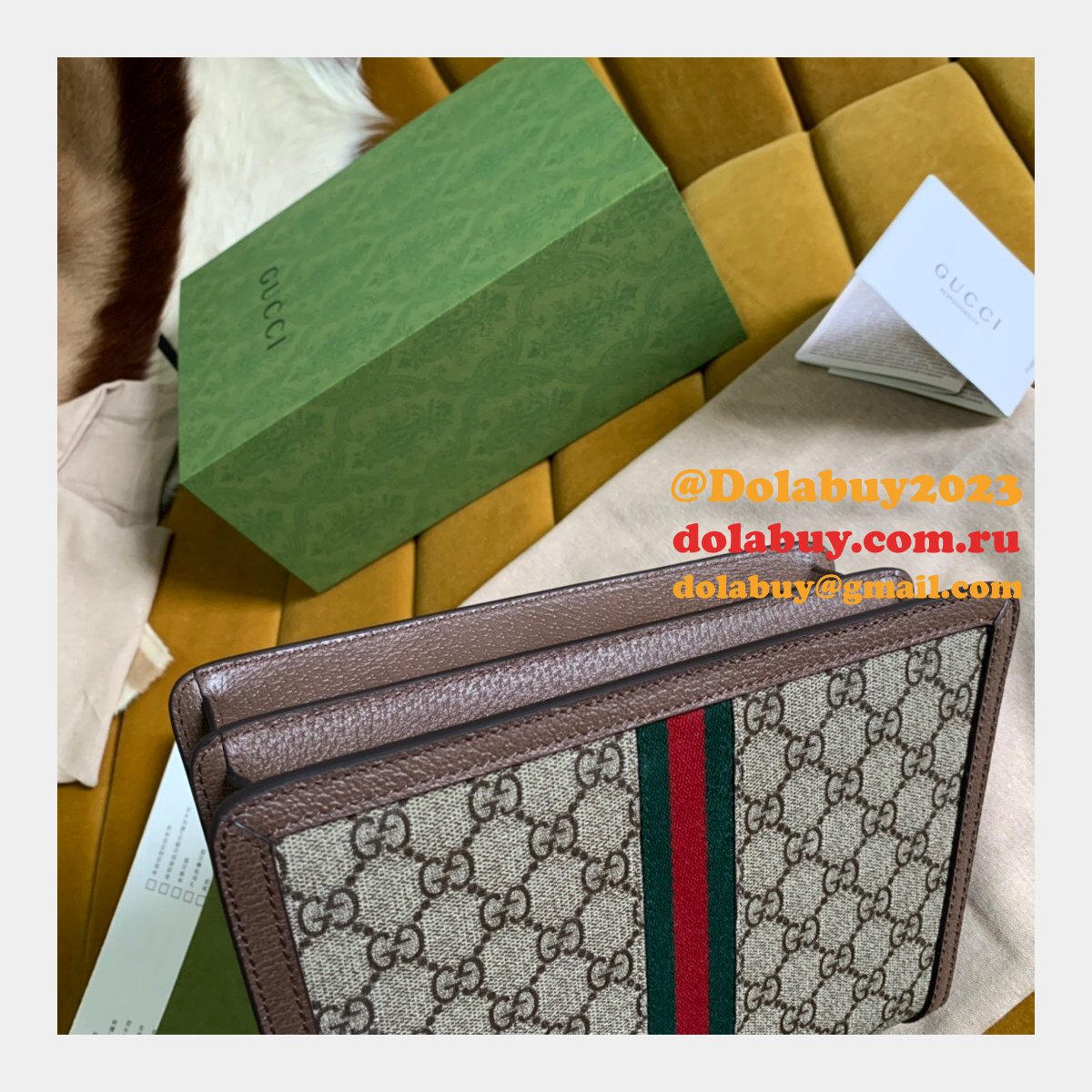 replica G*u*i ophidia 651055 top handle bag with web