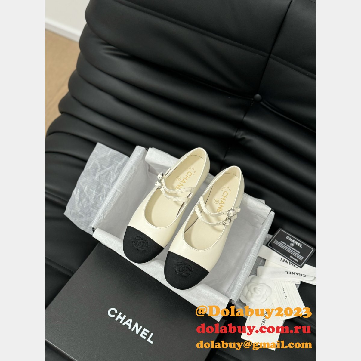 Luxury Chane flat ballet shoes for women