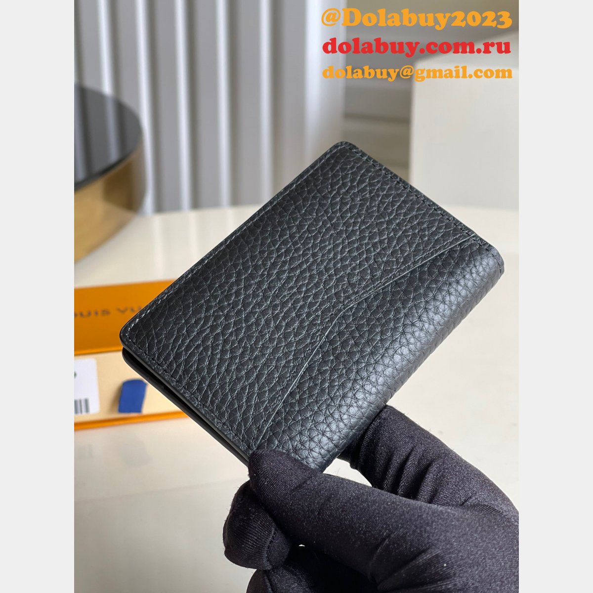 Louis Vuitton Pocket Organizer H26 M69979 Black Small Leather