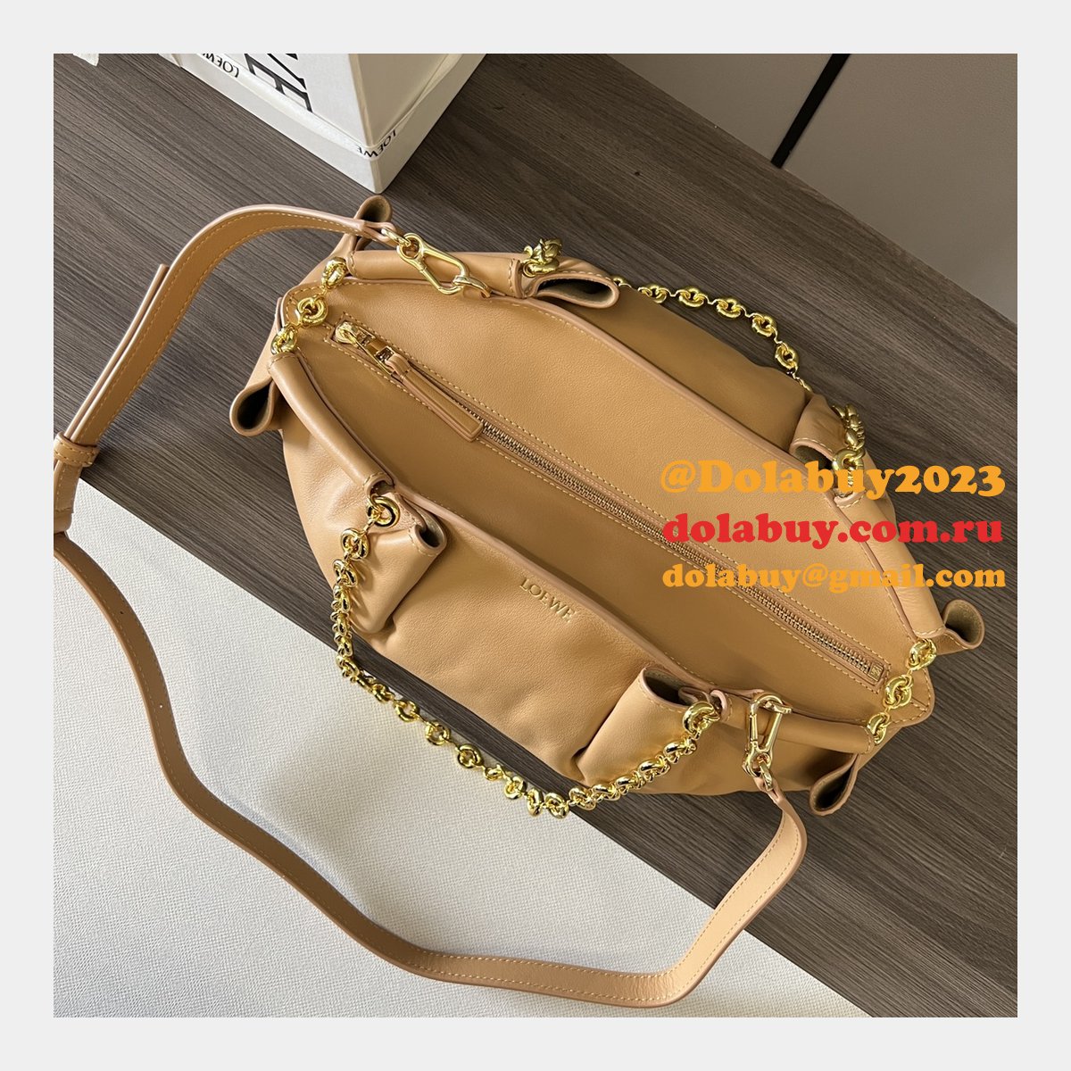Luxury loewe Paseo small Nappa leather women bag