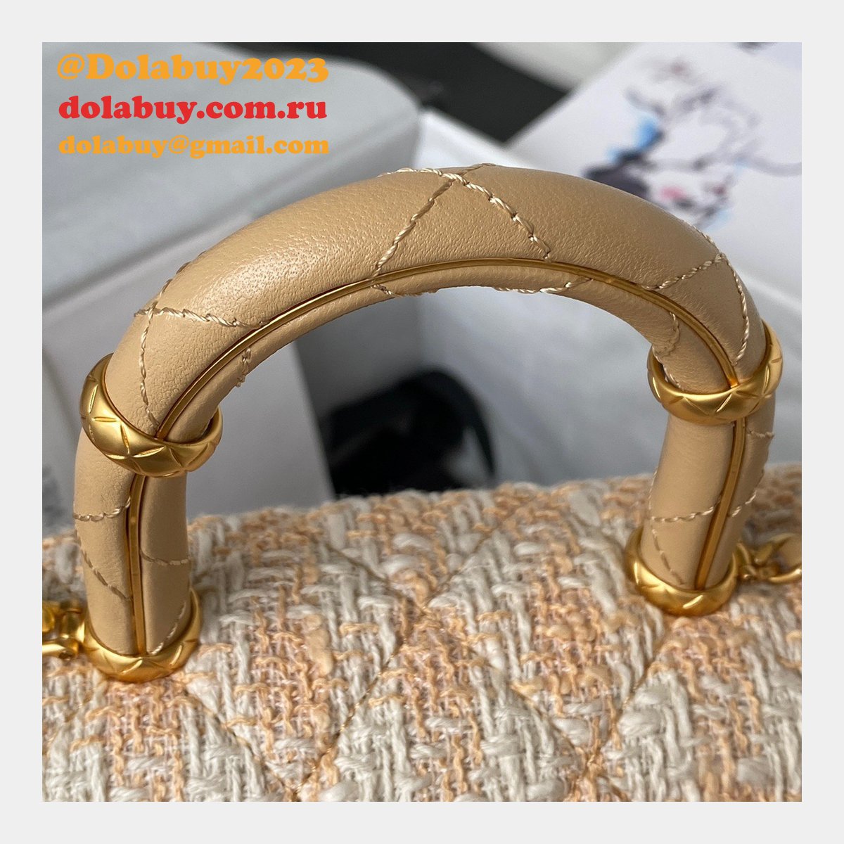 New 1:1 Mirror Flap Bag AS4035 Top Handle Luxury