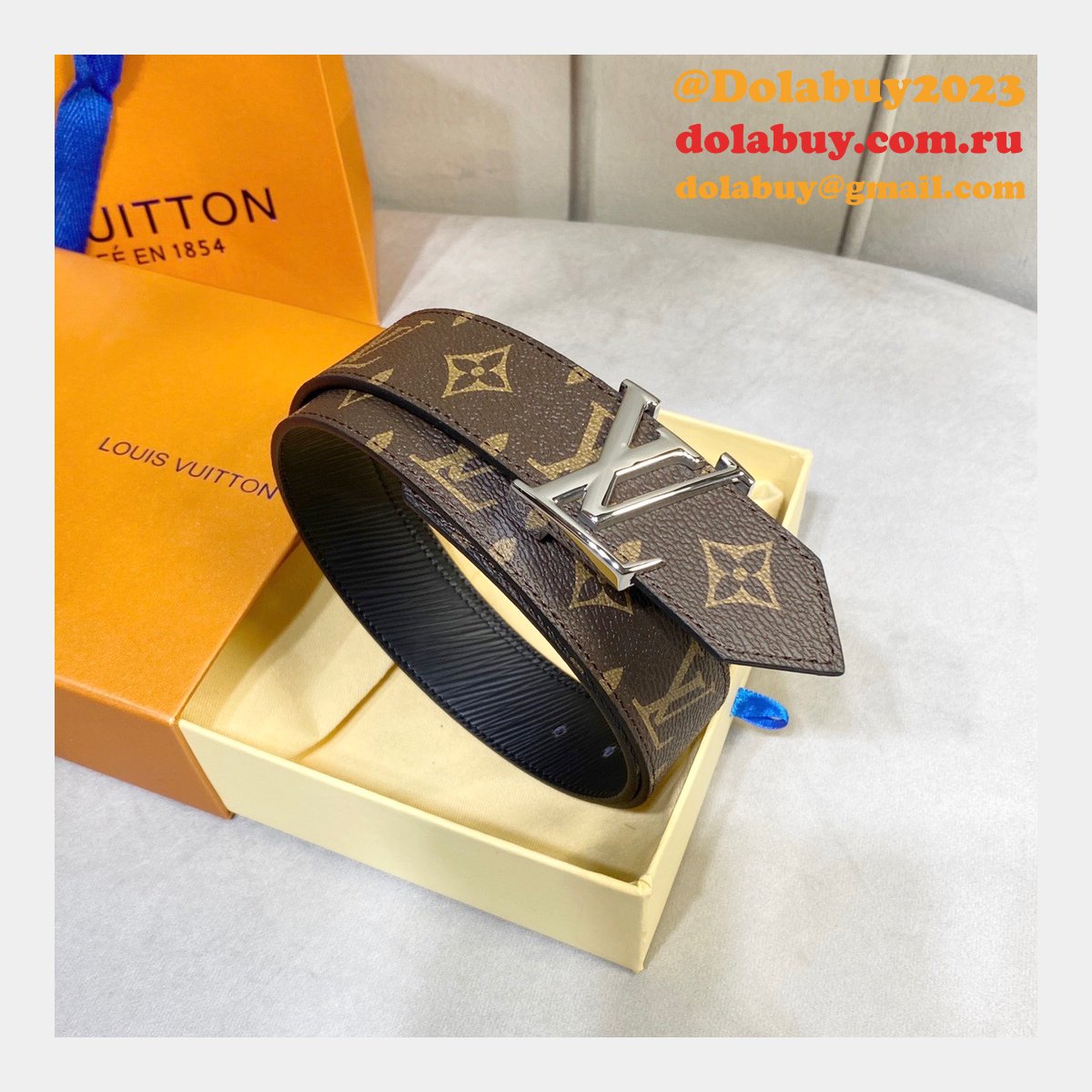 Louis Vuitton Signature Extra Long 35mm Belt Monogram Eclipse Canvas