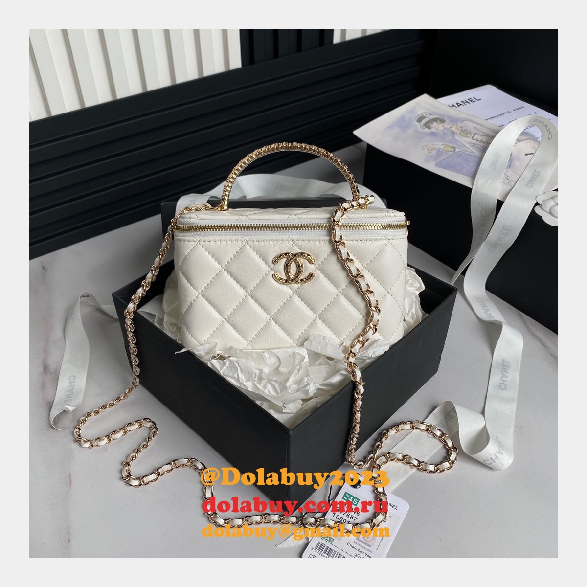 Imposter Designer Handbags Clutch With Chain Vanity AP4046