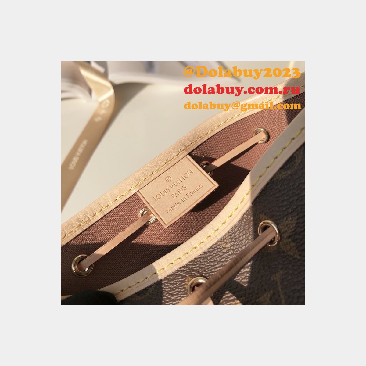 UK Louis Vuitton Nano Noe Monogram in Marron M41346 Bag