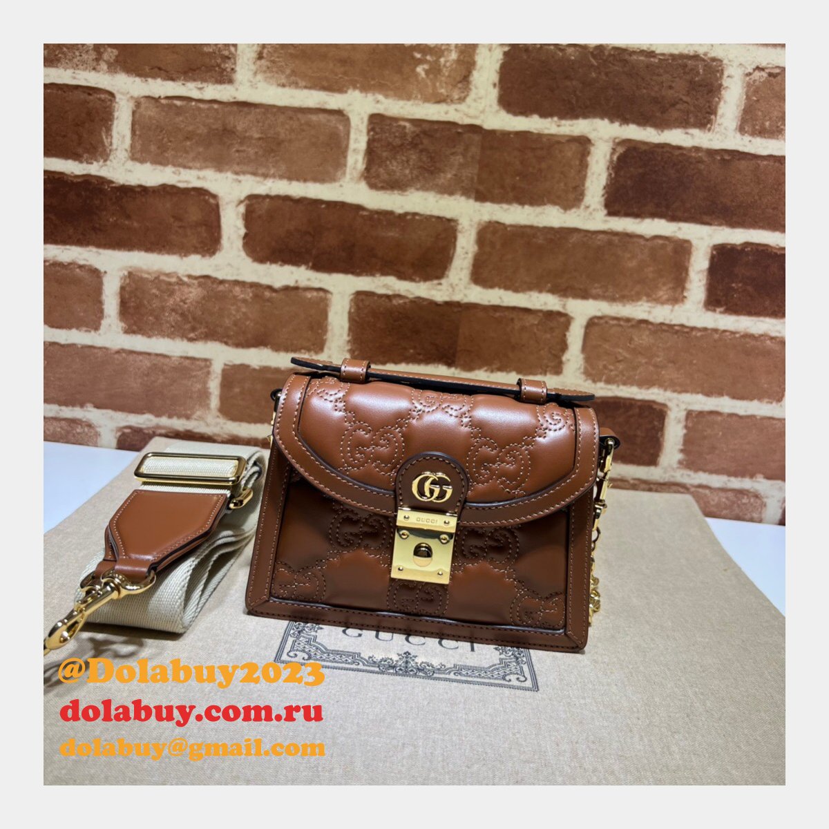 Gucci Fashion GG matelassé 724499 top handle Replica bag
