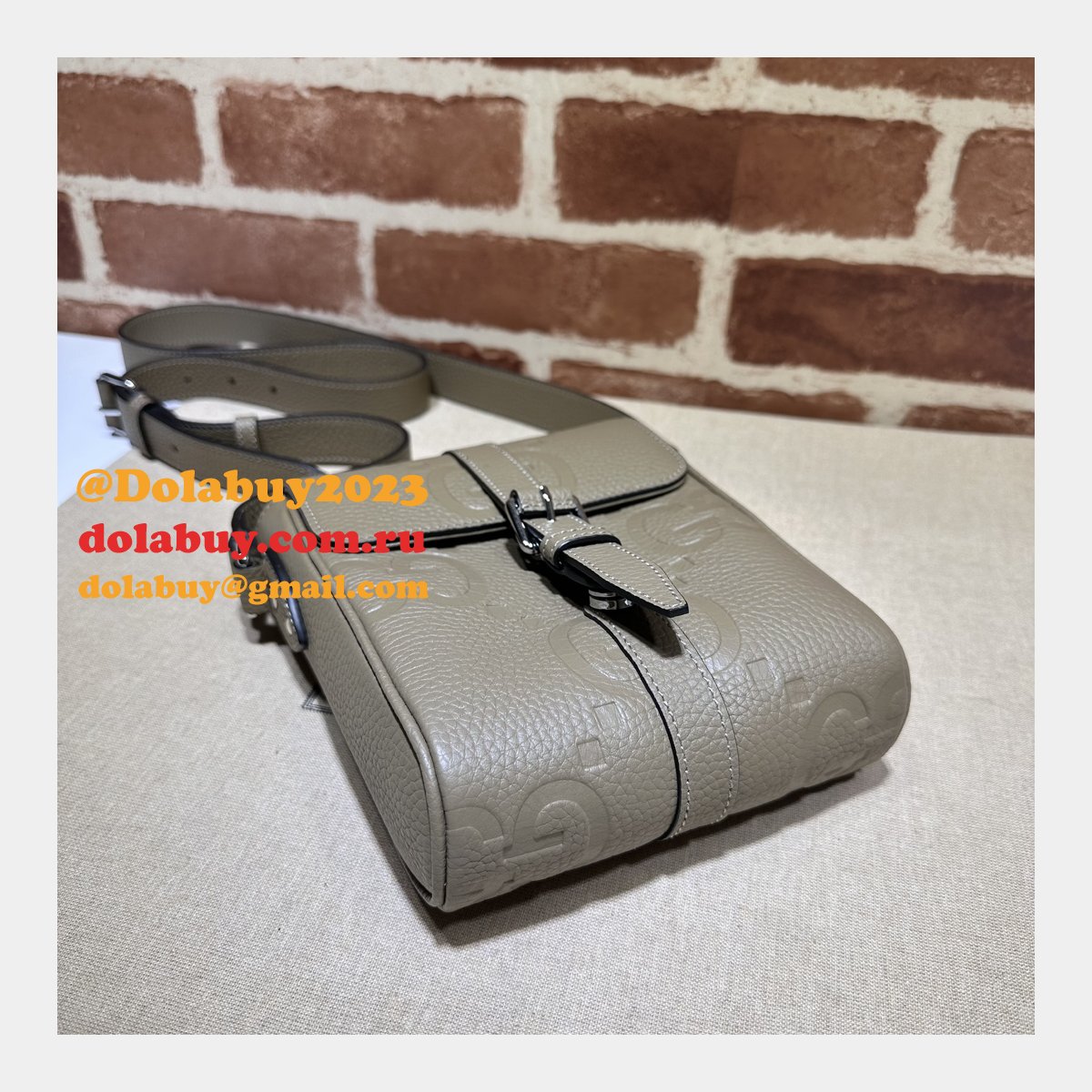 Jumbo GG 1:1 Mirror Messenger 760235 Gucci Replica Bag