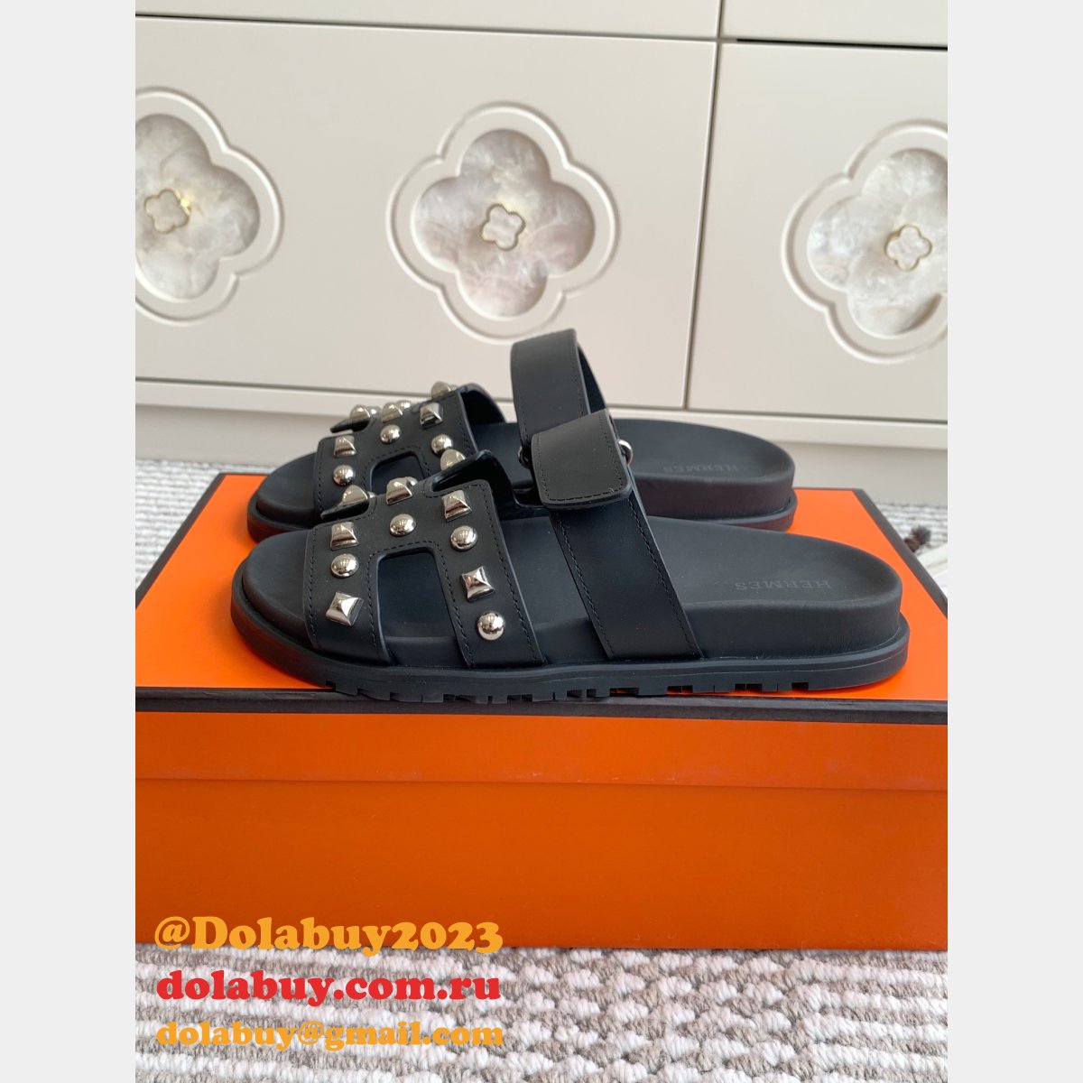 Duplicate Hermes Casual Chypre Sandal
