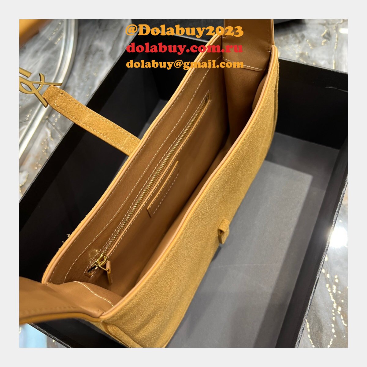 Wholesale YSL Replica Le 5 À 7 Hobo Bag In Smooth Leather SABLE