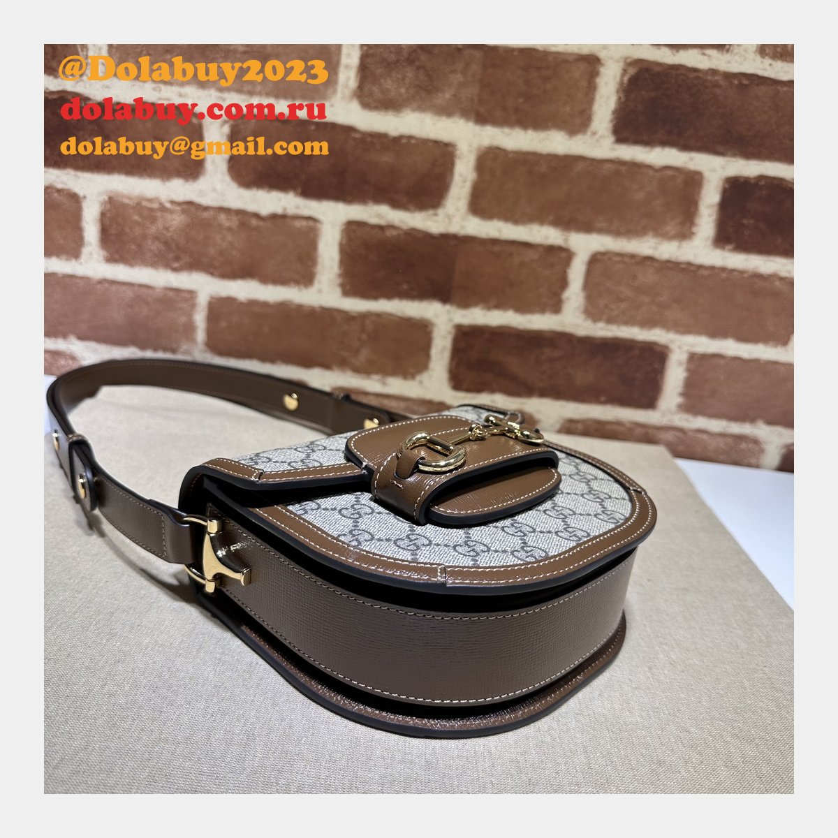 Buy AAAA Gucci 760191 Horsebit Rounded Fake Designer Bags