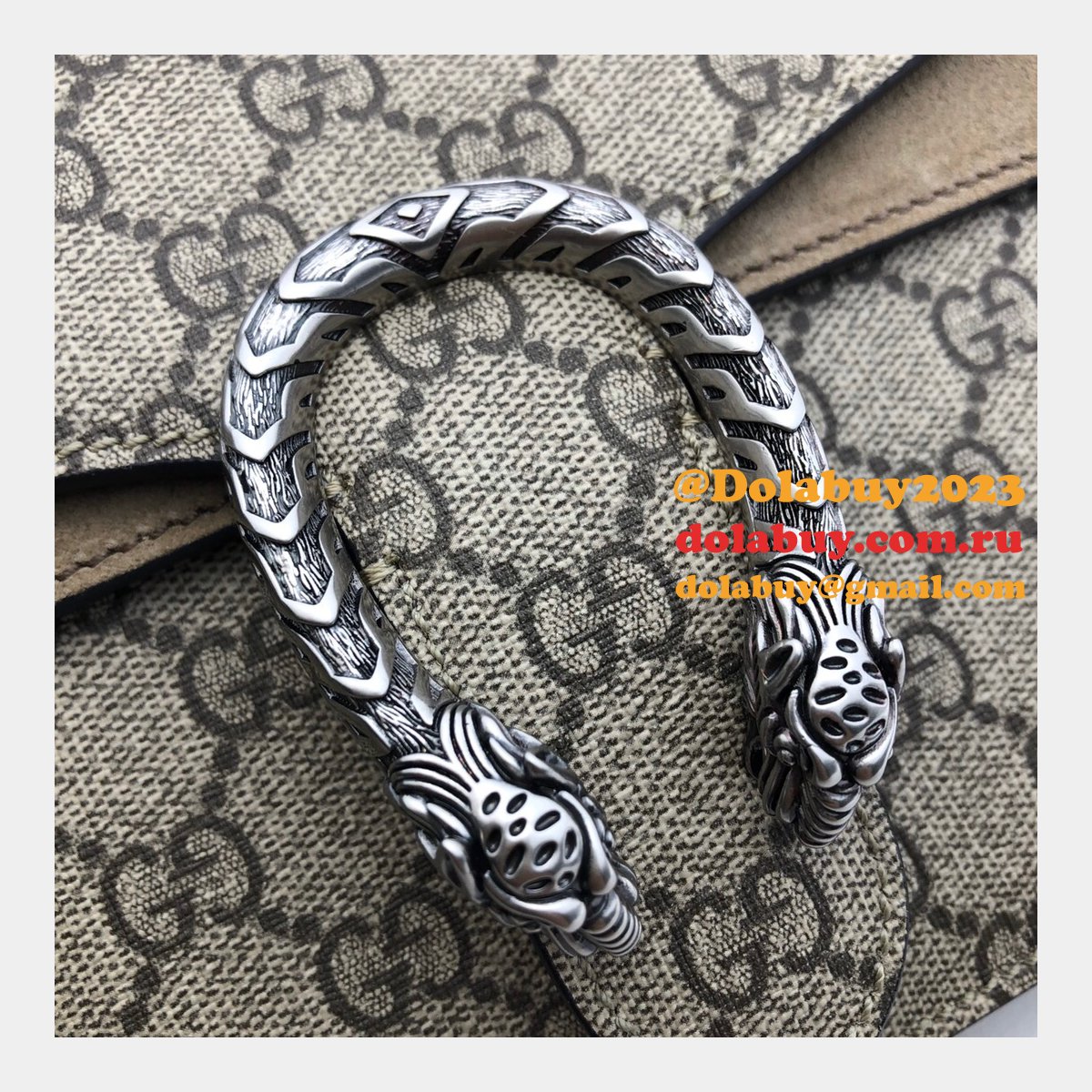 G*u*i high quality 421970 dionysus gg supreme mini beige bag