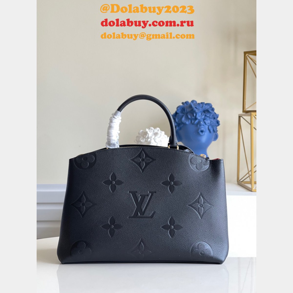 Best Replica Quality Louis Vuitton Grand Palais Monogram Empreinte Leather M45811 Black