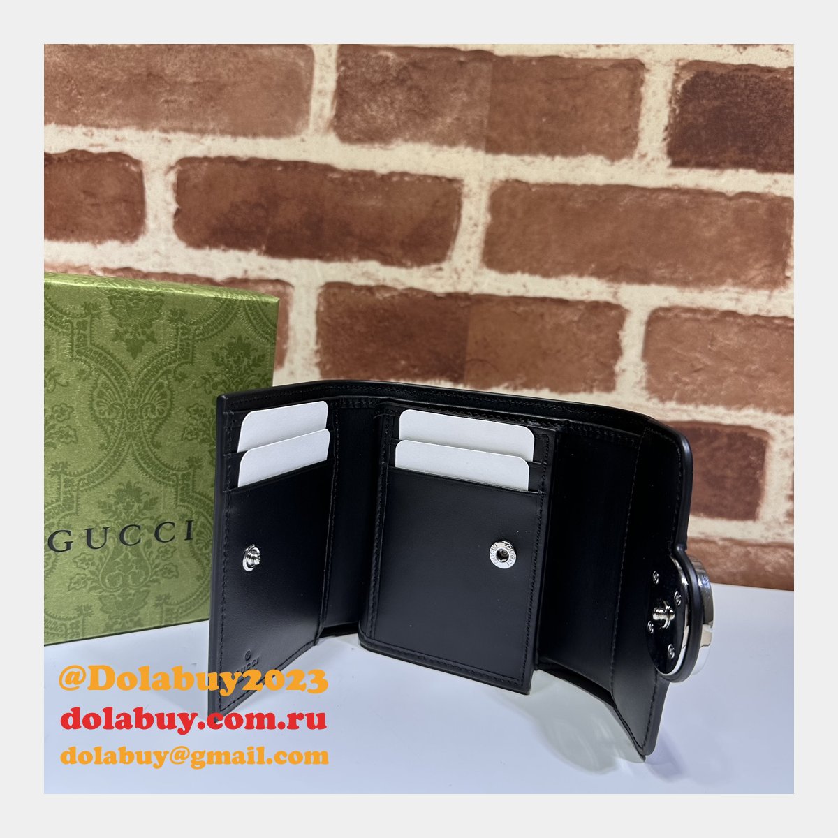 Perfect Petite GG Compact Wallet 760197 Gucci Replica 7 Star Bag